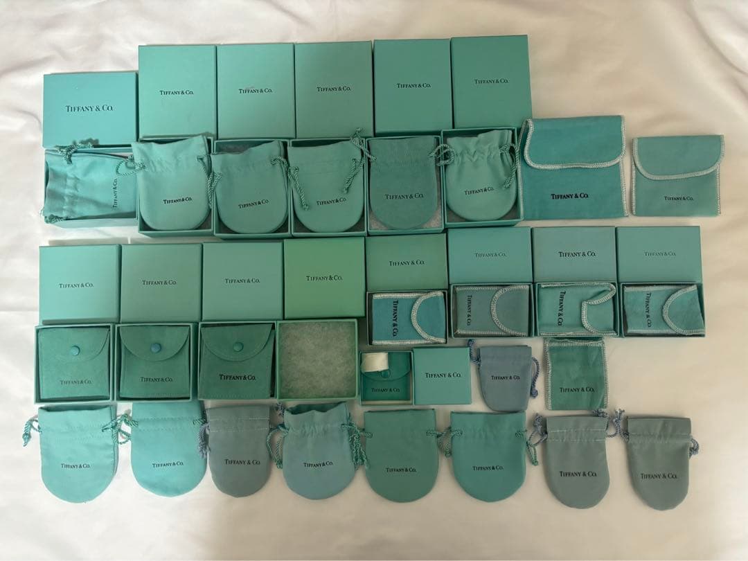 【正規品　中古】ティファニー空箱15点　保存袋26店計41点　おまとめ