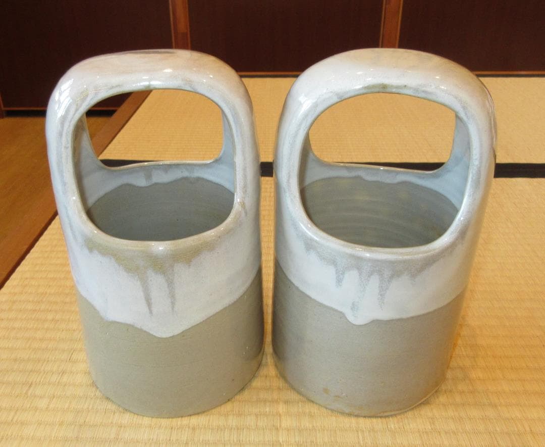 送料込【逢絢亭】茶道具 手あぶり 萩焼 一双 田原陶兵衛