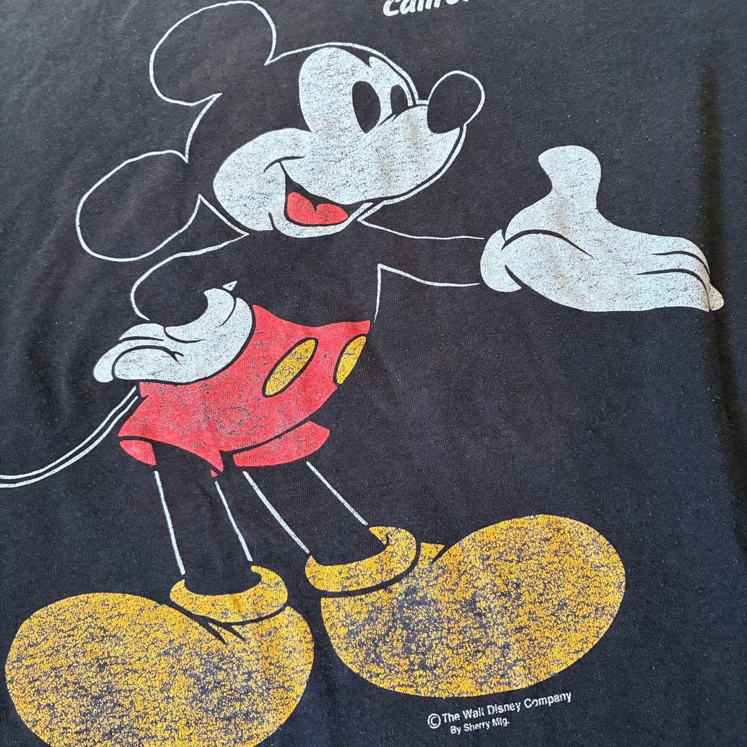 80s　ミッキー　Tシャツ　両面プリント　USA製　disney　90s
