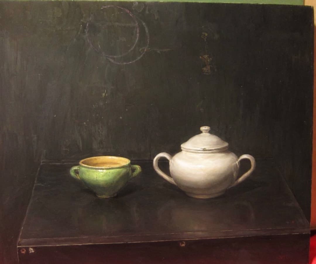 石田淳一　静物画　F10 タイトル nearly equal 2012年　真筆