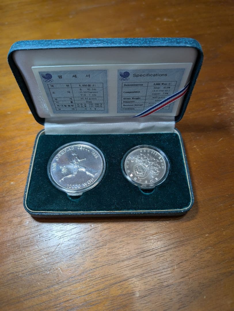 1988年ソウルオリンピック記念の銀製セット