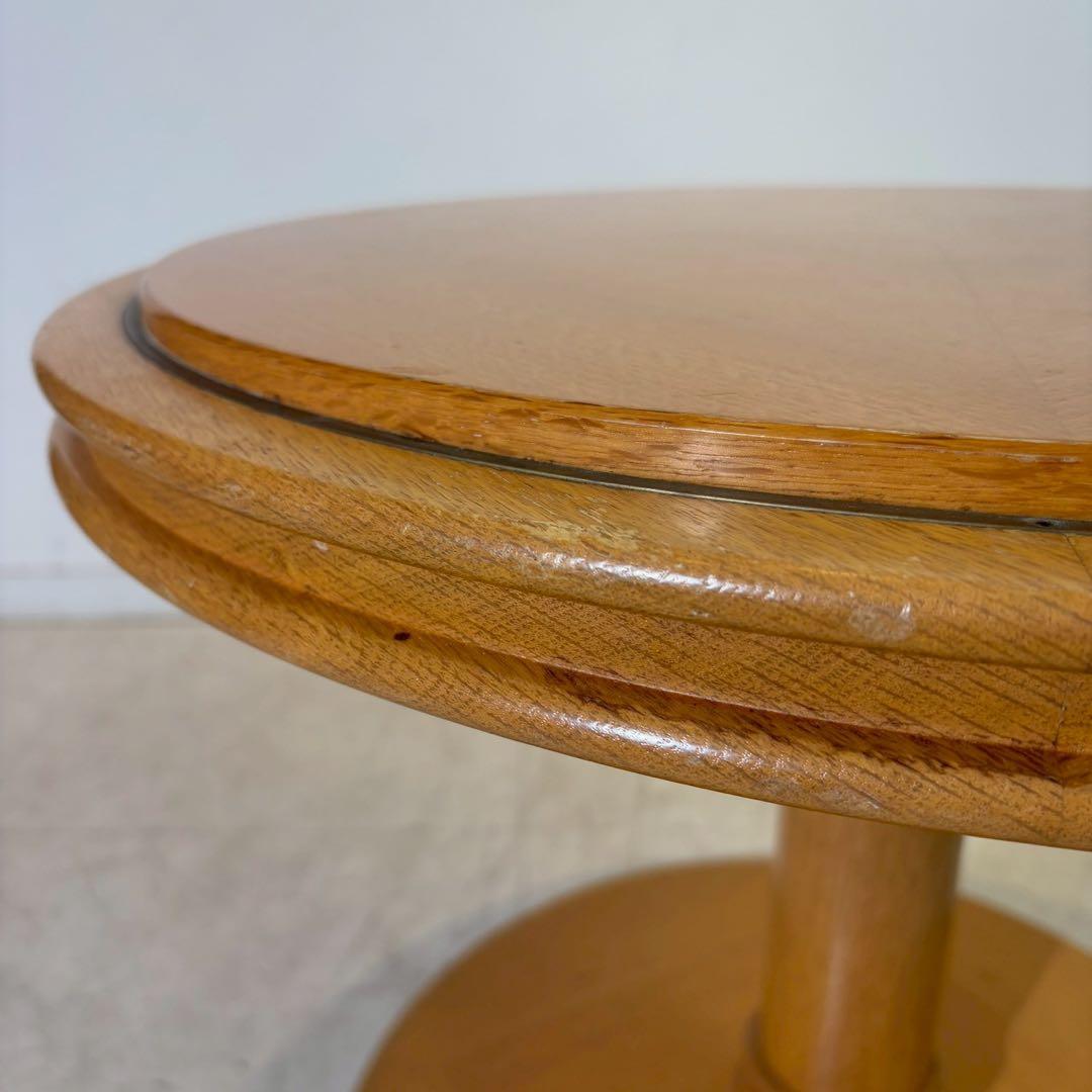 アンティーク調　コーヒーテーブル　カフェテーブル　丸テーブル　木製 2/4