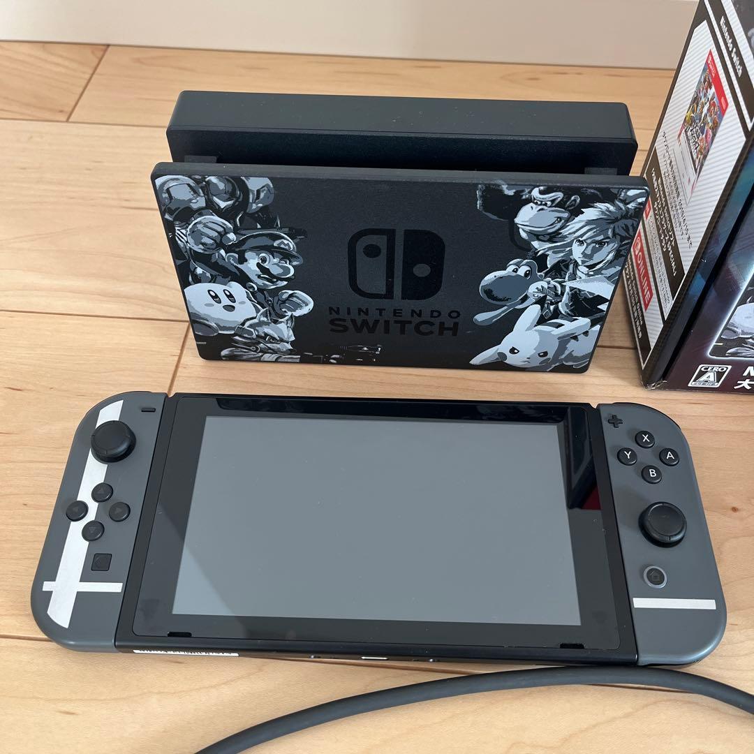 Nintendo Switch グレー/ブラック 本体　スマブラデザイン