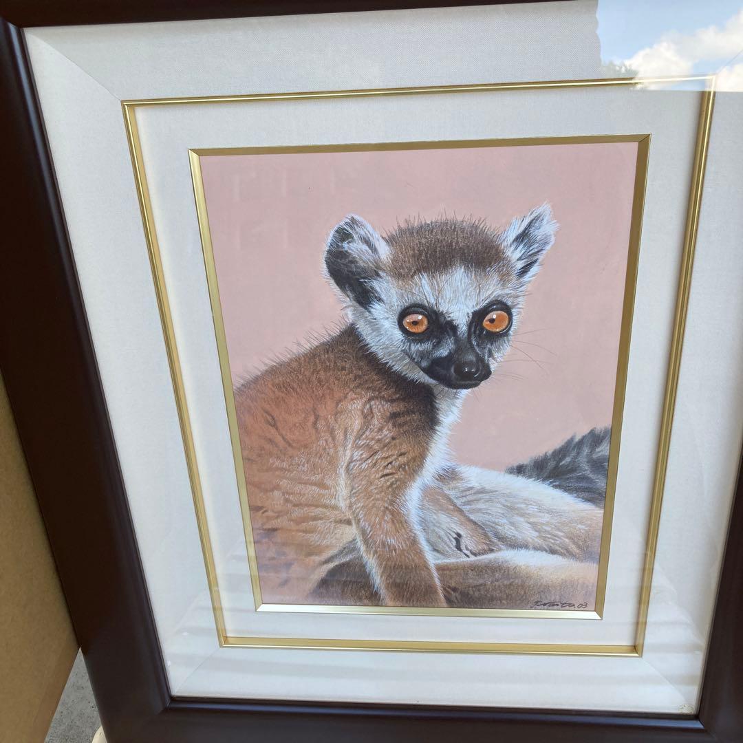 新年セール　マダガスカルのキツネザル アート作品