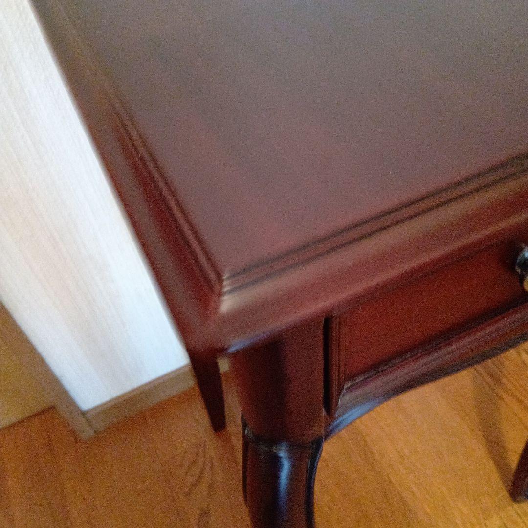 ダークブラウン サイドテーブル 引き出し付き 東海家具　展示品