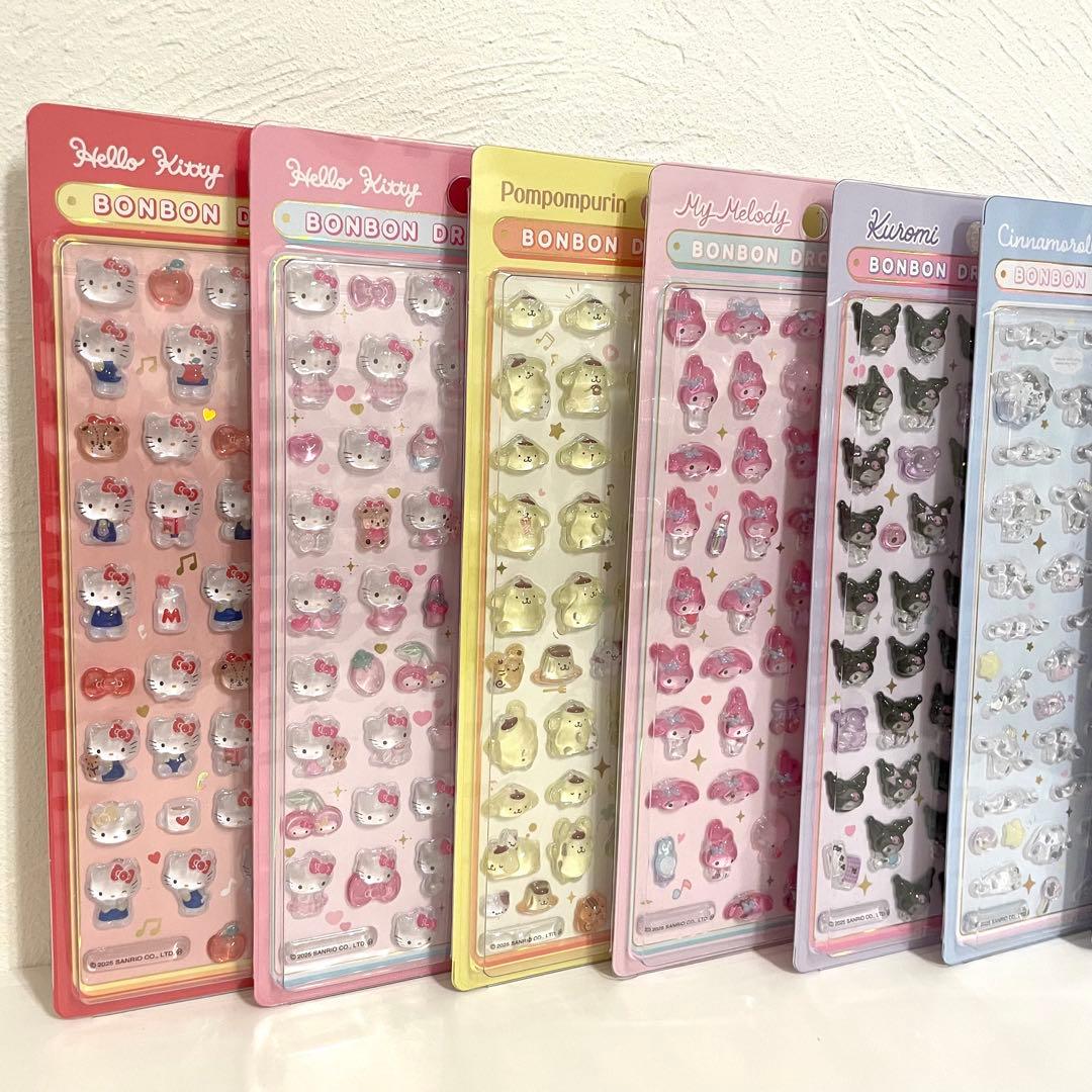 【正規品】サンリオボンボンドロップシールmini 8枚コンプリートセット