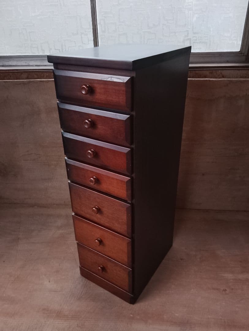 日本民芸 7段チェスト 小箪笥 古家具 和家具 小引き出し アンティーク レトロ