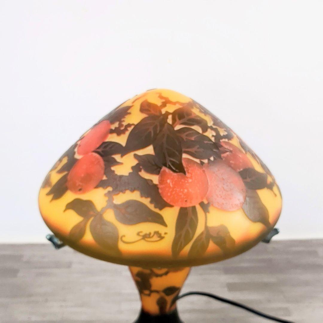 ガレ調　2灯式　アンティーク　テーブルランプ