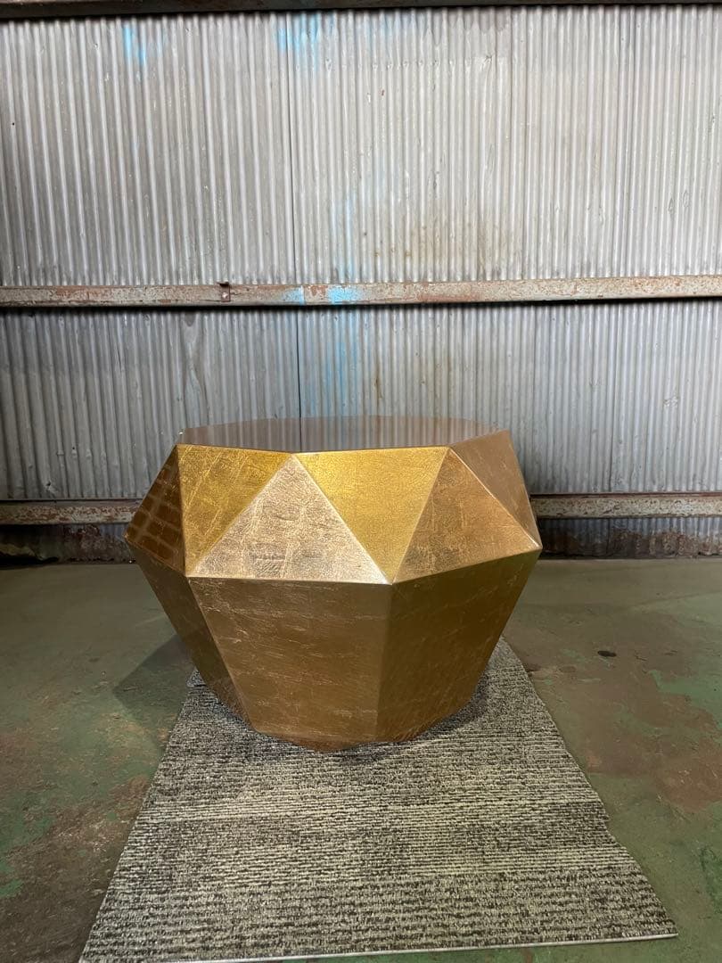 Francfranc サイドテーブル ダイヤモンド型 ゴールド