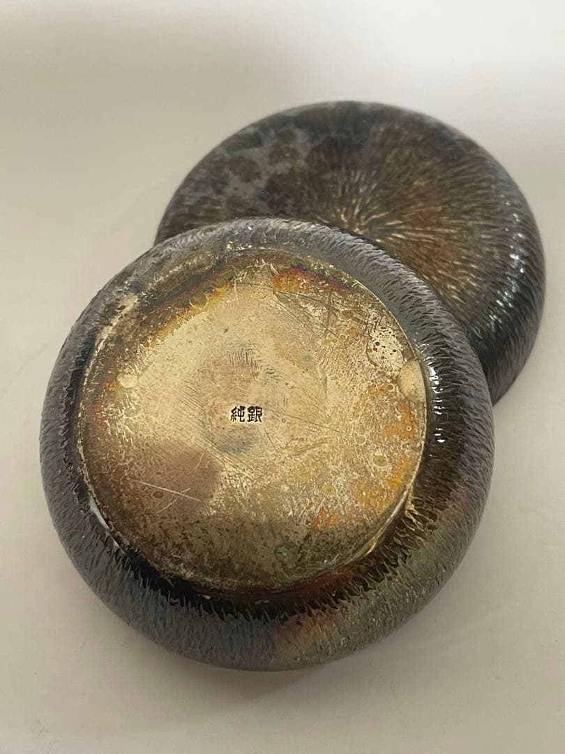 純銀　香合　小物入れ　約39g