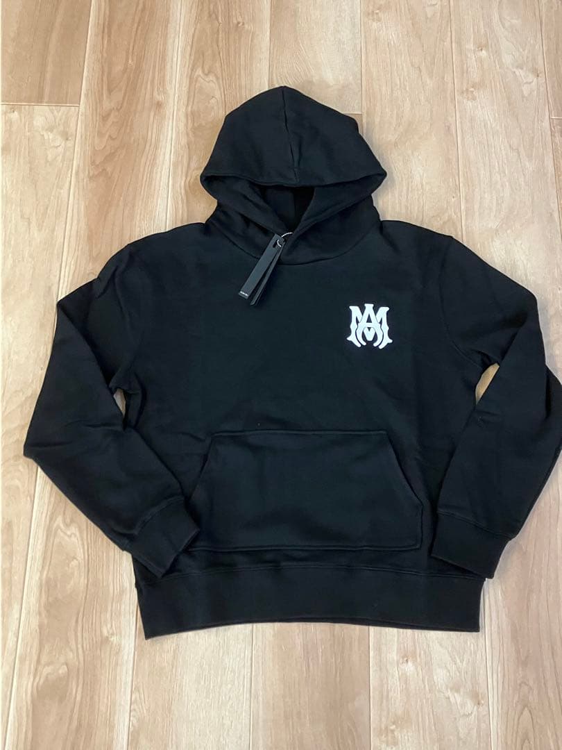 AMIRIアミリ MA コアロゴ フーディパーカー 黒 サイズXL 新品