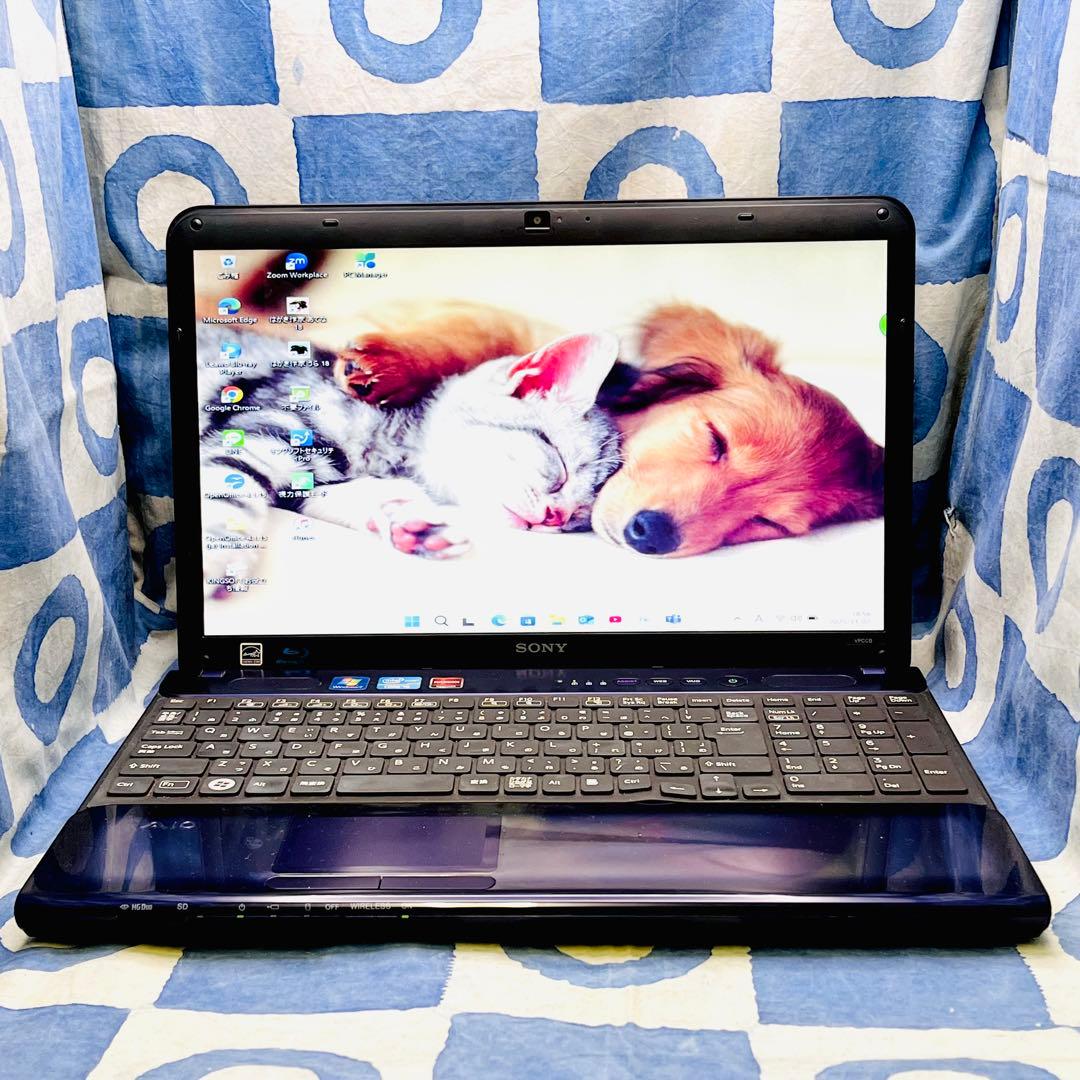 人気VAIO♡快適SSD☆i5☆希少なパープル♪ブルーレイ&カメラ付！Win11