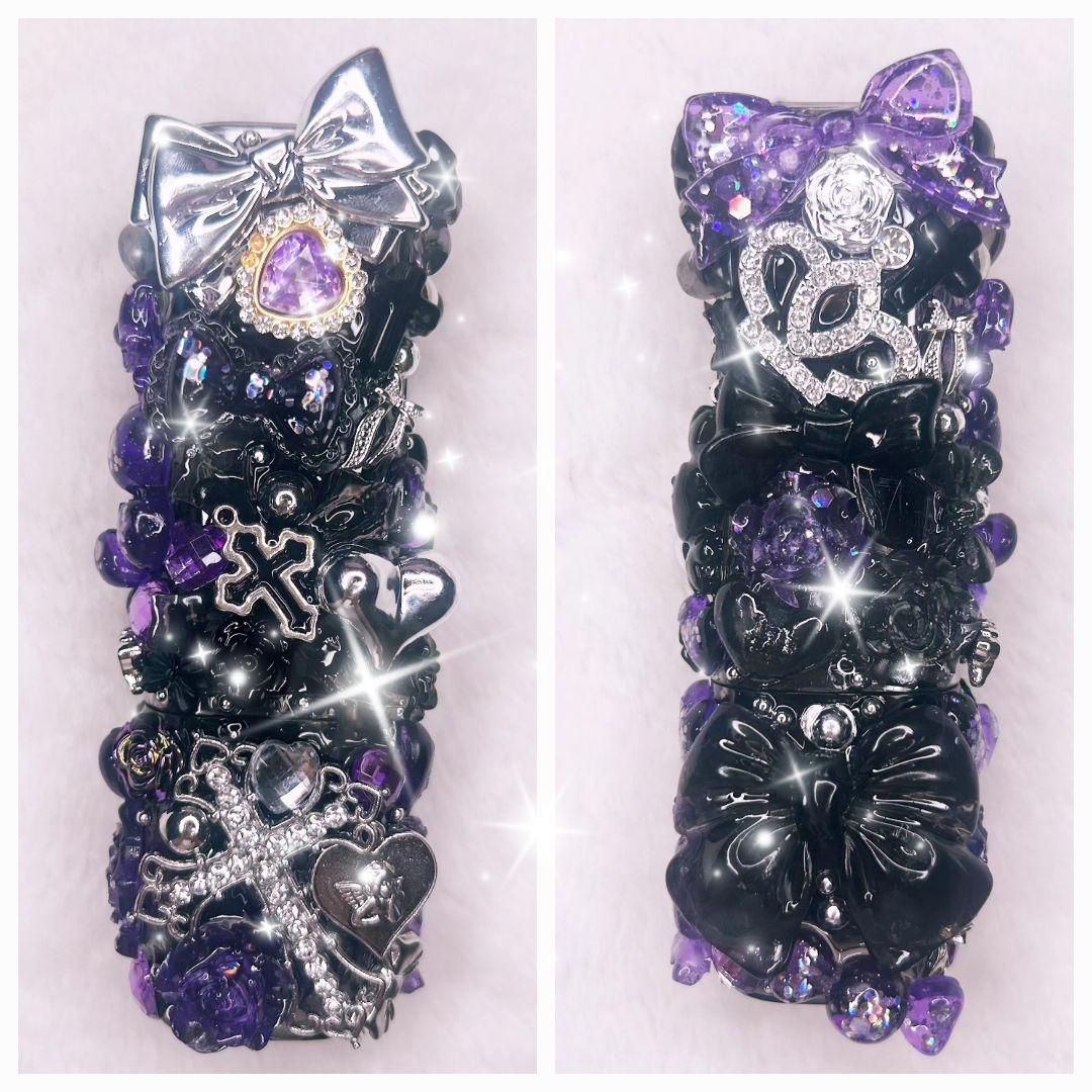 地雷量産型iQOSイルマワンデコケースパープルラメNo.251