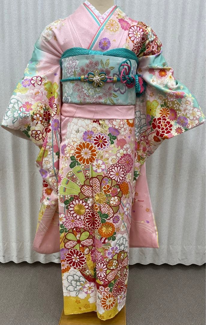 正絹　振袖　フルセット