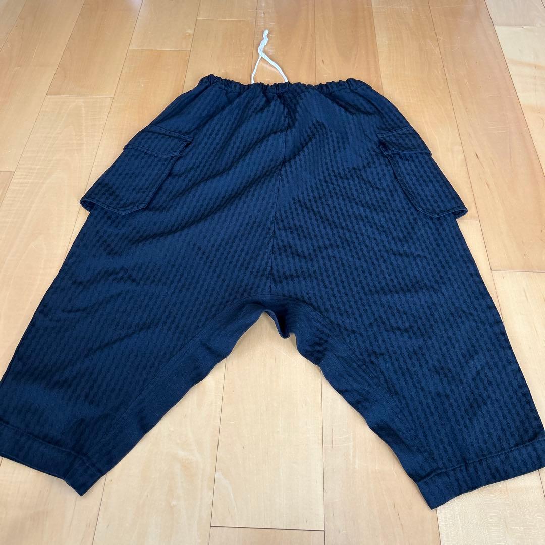 ブラックコムデギャルソン　ポリ縮　サルエルカーゴパンツ　ブラック　サイズM