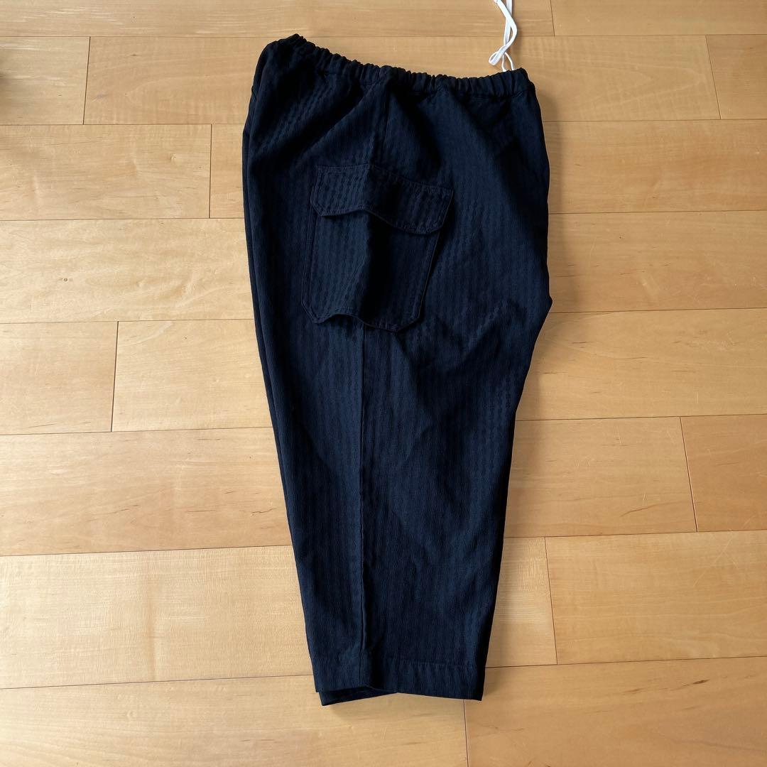 ブラックコムデギャルソン　ポリ縮　サルエルカーゴパンツ　ブラック　サイズM