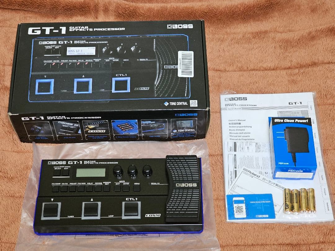 BOSS GT-1 アダプター付き マルチエフェクター