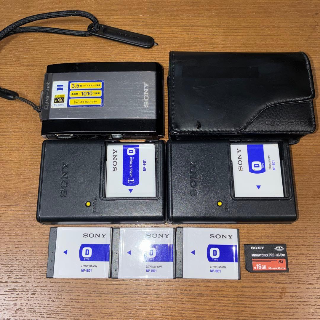バッテリー5個、ケース付きソニーDSC-T300