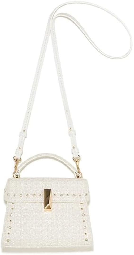 ツイードビジュースタッズポシェット