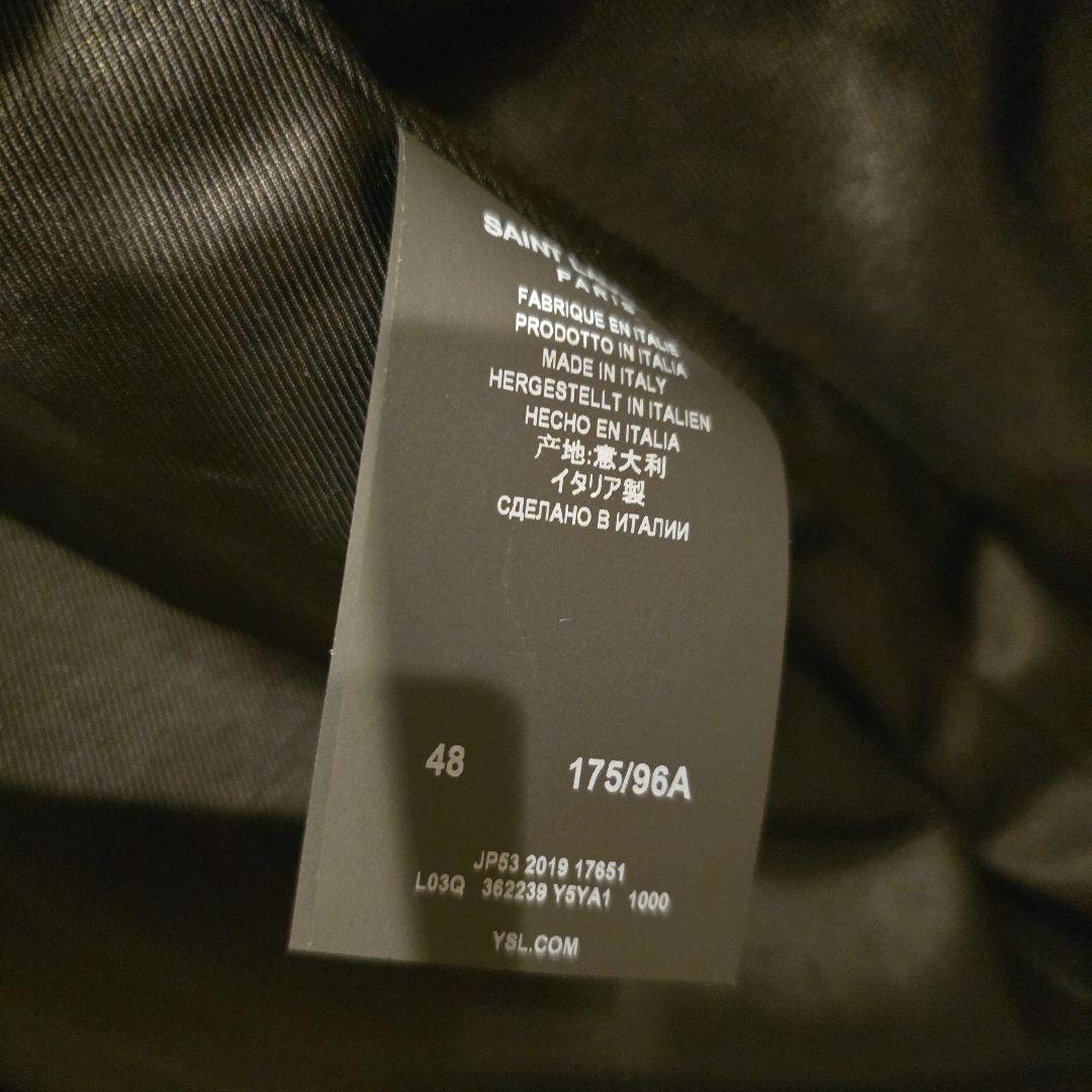 SAINT LAURENT ブラック レザー シングルライダース