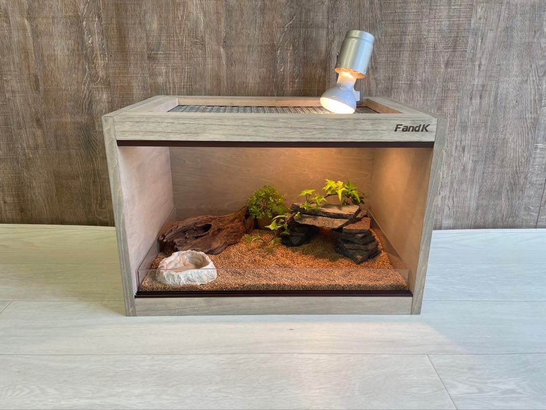 FandＫ爬虫類木製ケージ　p pieni