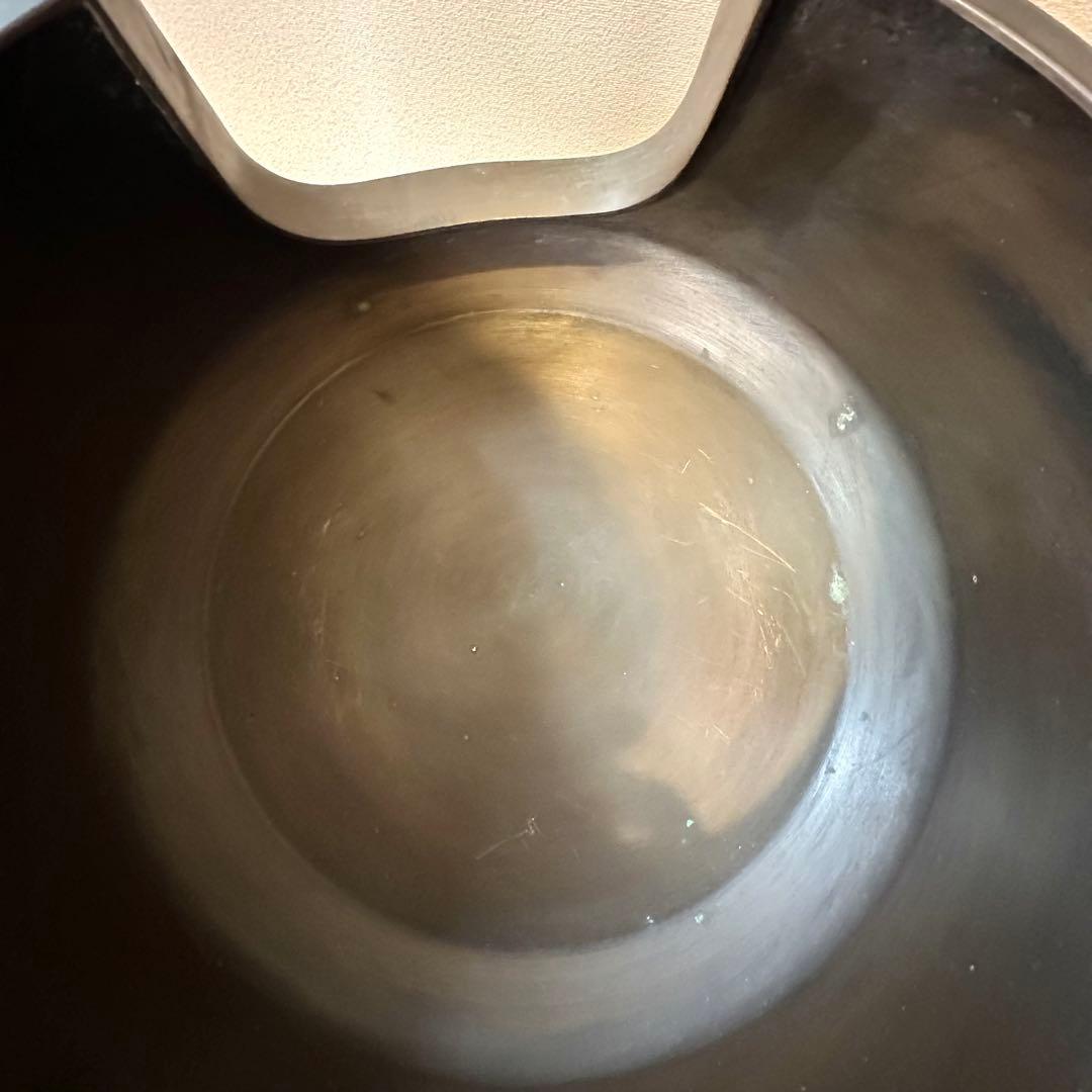 ♦︎未使用品♦︎茶道具　唐銅？面取り風炉　虫喰い 五徳　風炉