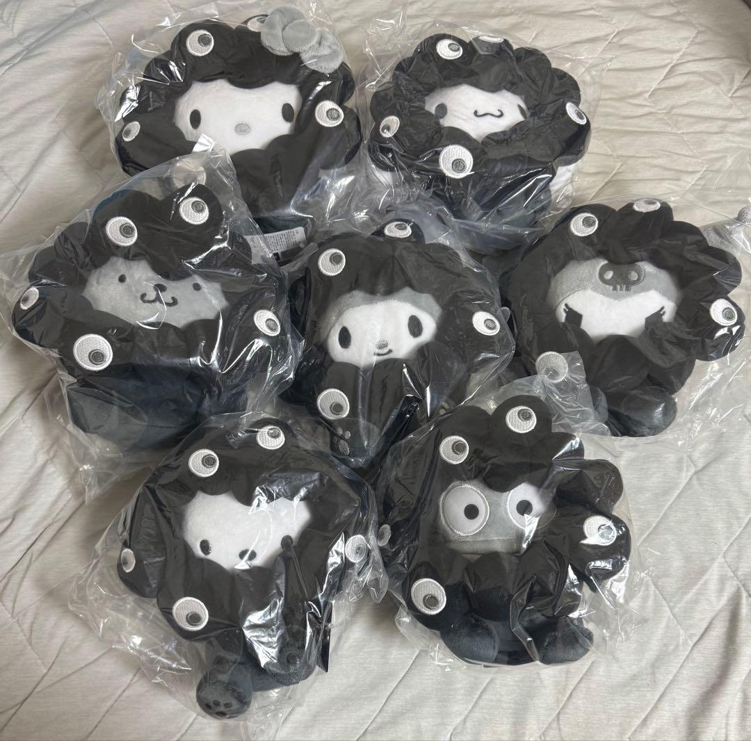 サンリオ 万博 黒 ミャクミャク なりきり ぬいぐるみM ブラック 7種 コンプ