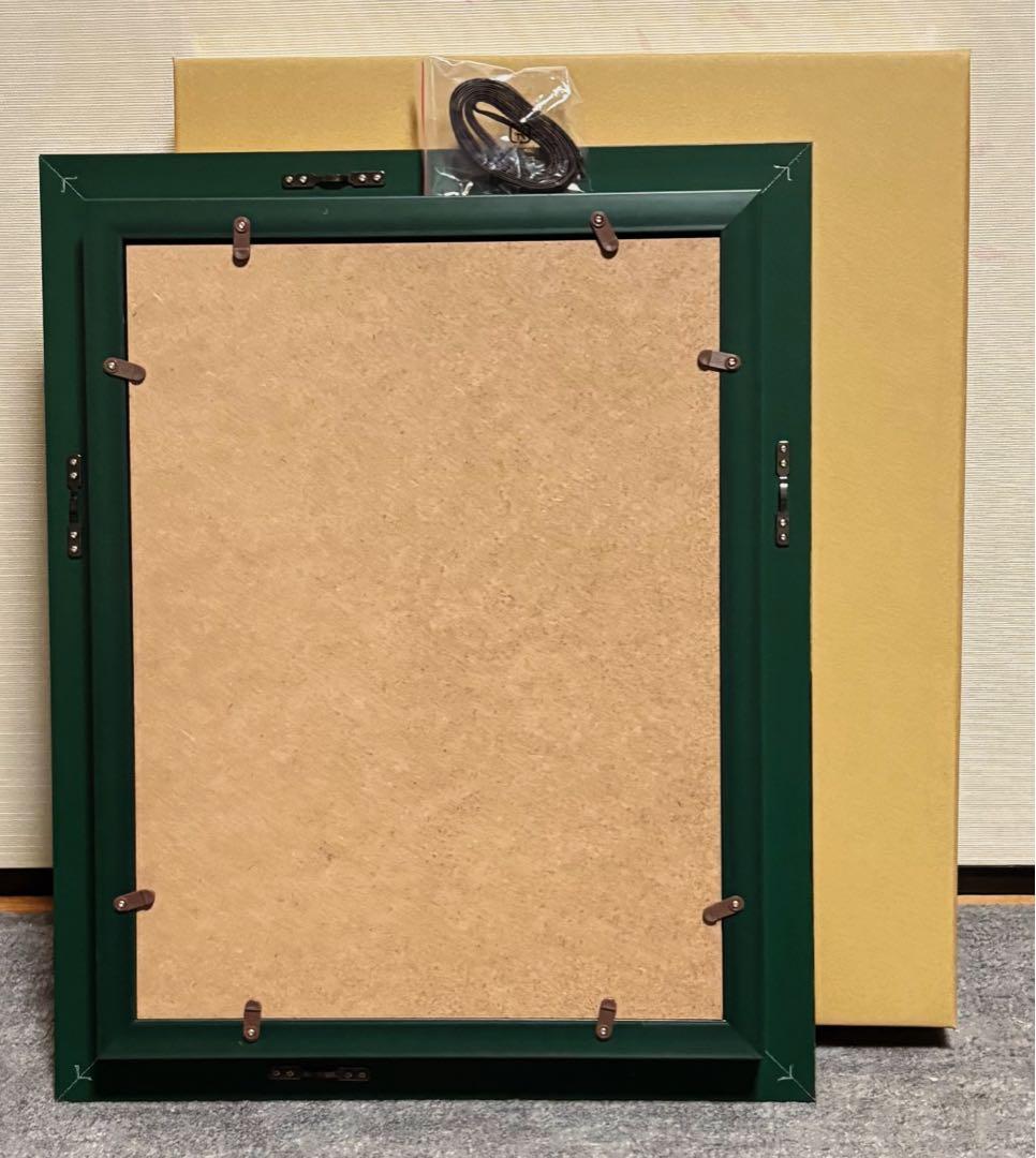 【F4号】手描き油彩画　鶴田一郎　額縁　未使用額　サイン　落款　ノエビア　美人画