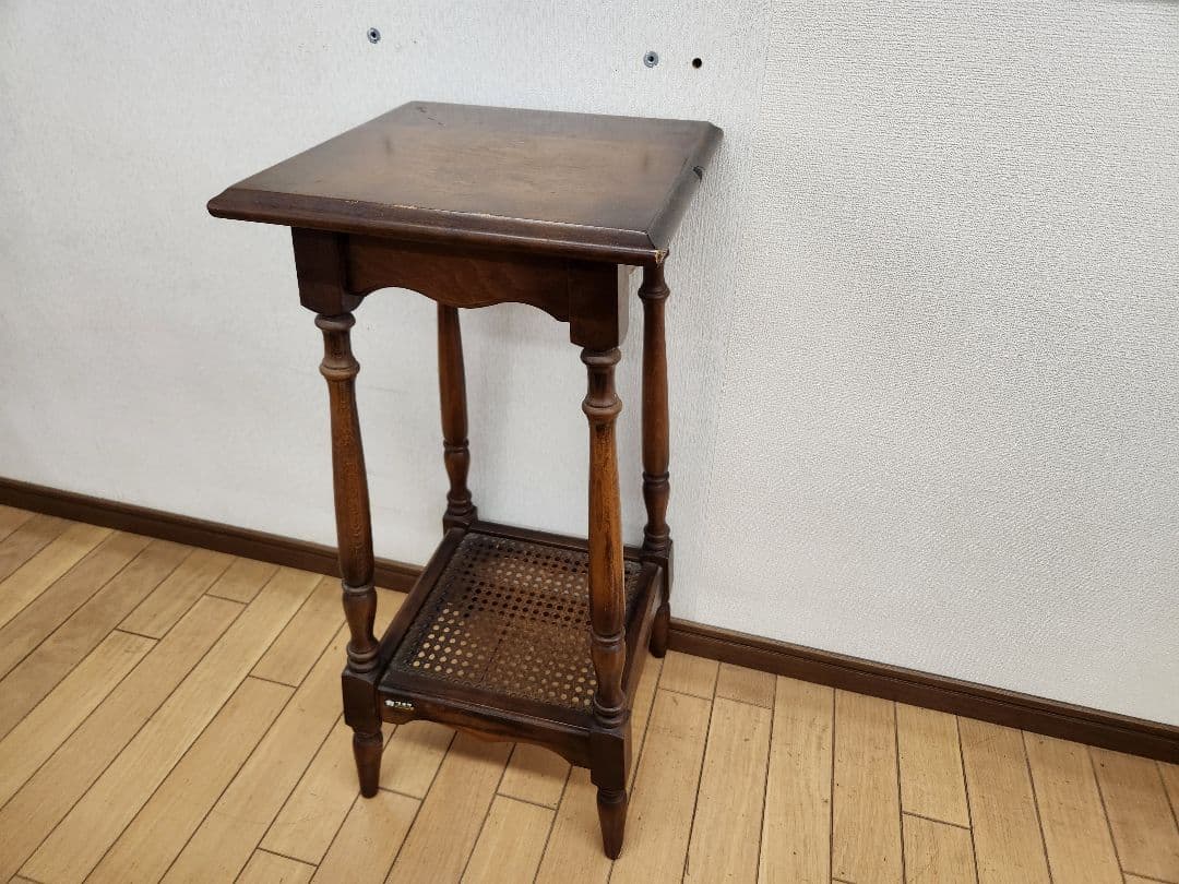 カリモク　コロニアル　電話台　花台　置台