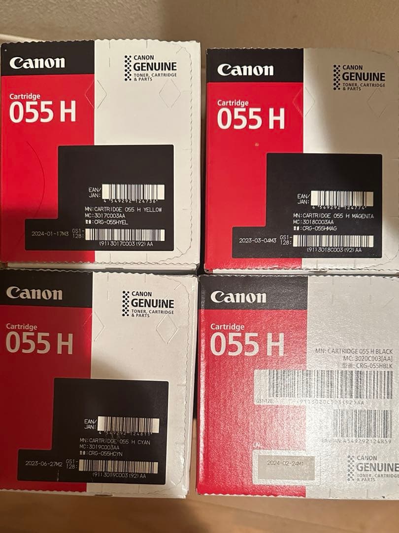4色セット　Canon CRG-055H トナーカートリッジ 純正品　未開封