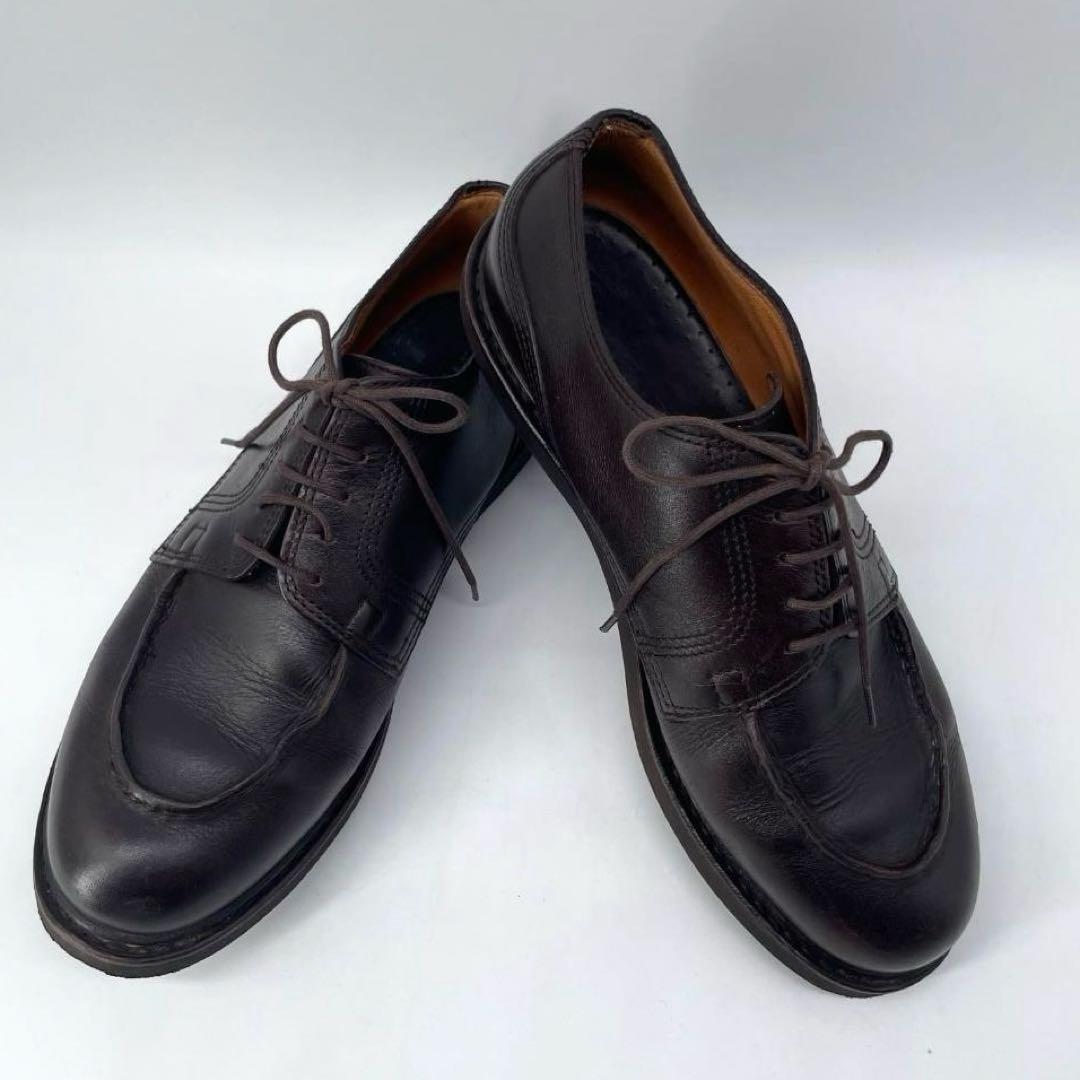 16470✨イッセイミヤケメン×パラブーツ 7 本革 レザー ドレスシューズ