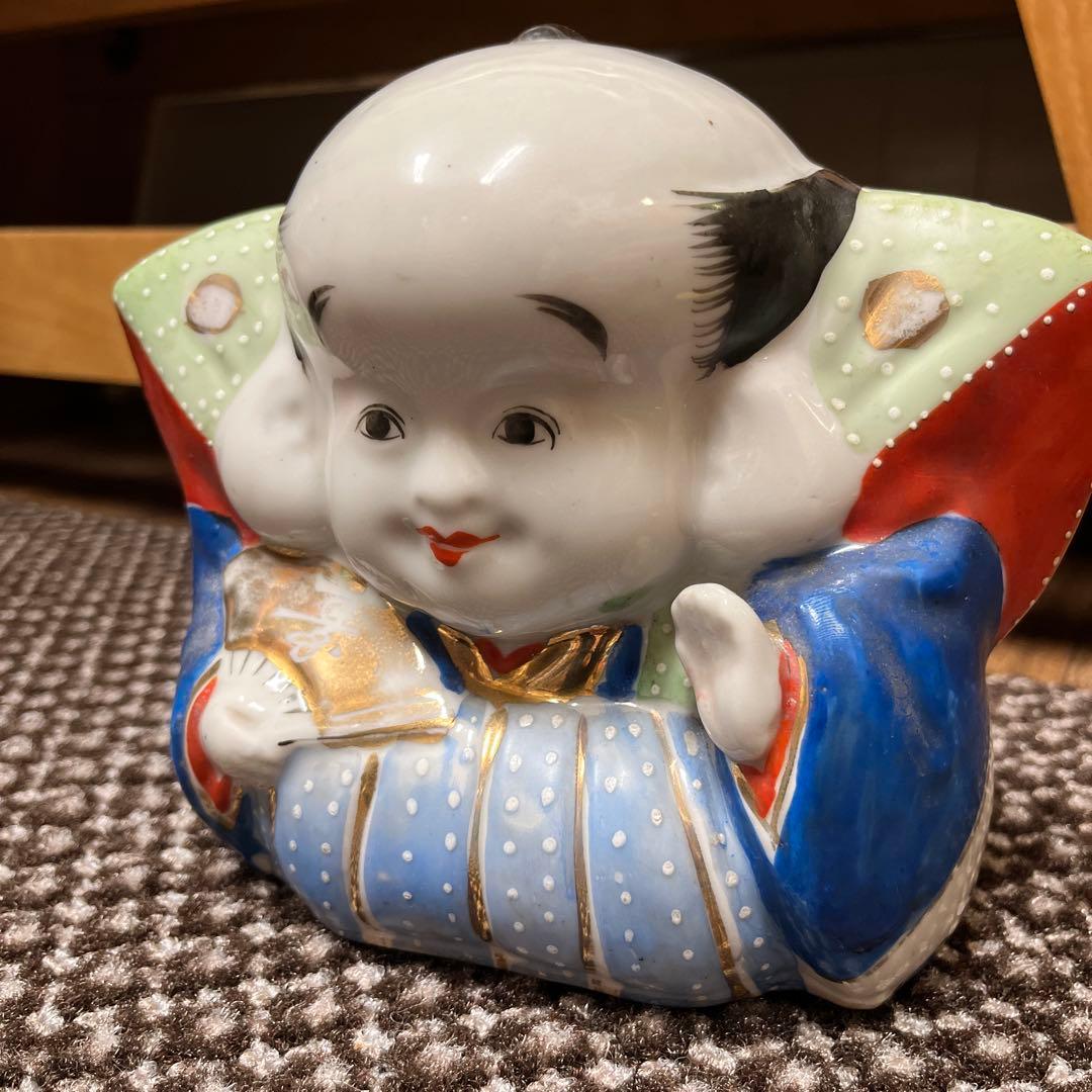 縁起良！大正〜昭和初期頃　開運福助人形　置物　超レトロ