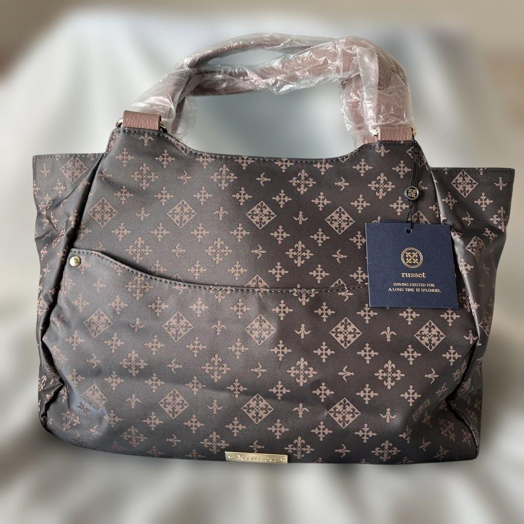新品未使用russet ピンクグレー バッグ