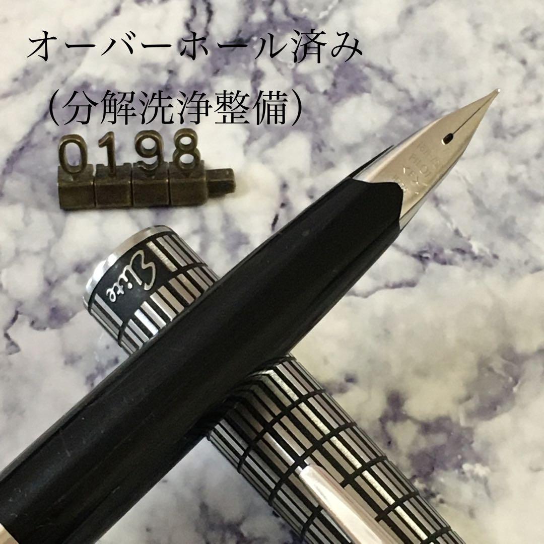 #0198 オーバーホール済み 万年筆 パイロット PILOT 格子 18k