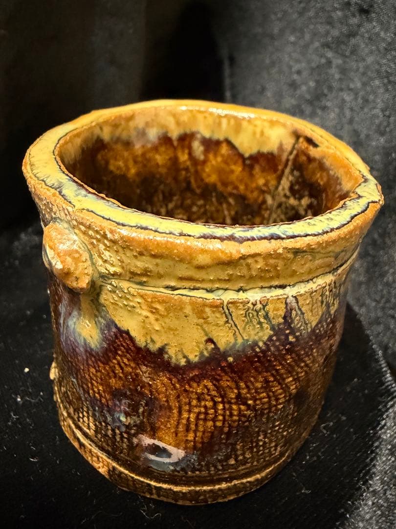 骨董品 陶器アンティーク年代不明直径5cm×高さ5cm整理品現状品のみ