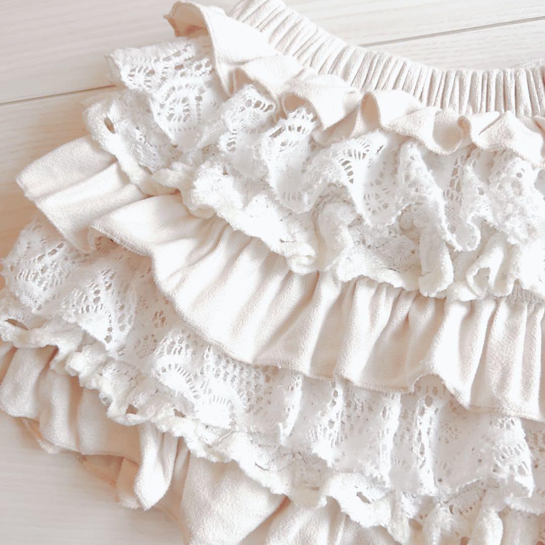 LIZLISA フリルデザイン スカパン ホワイト系