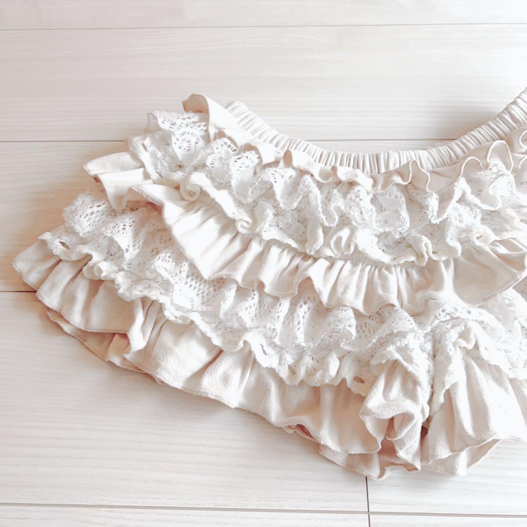 LIZLISA フリルデザイン スカパン ホワイト系