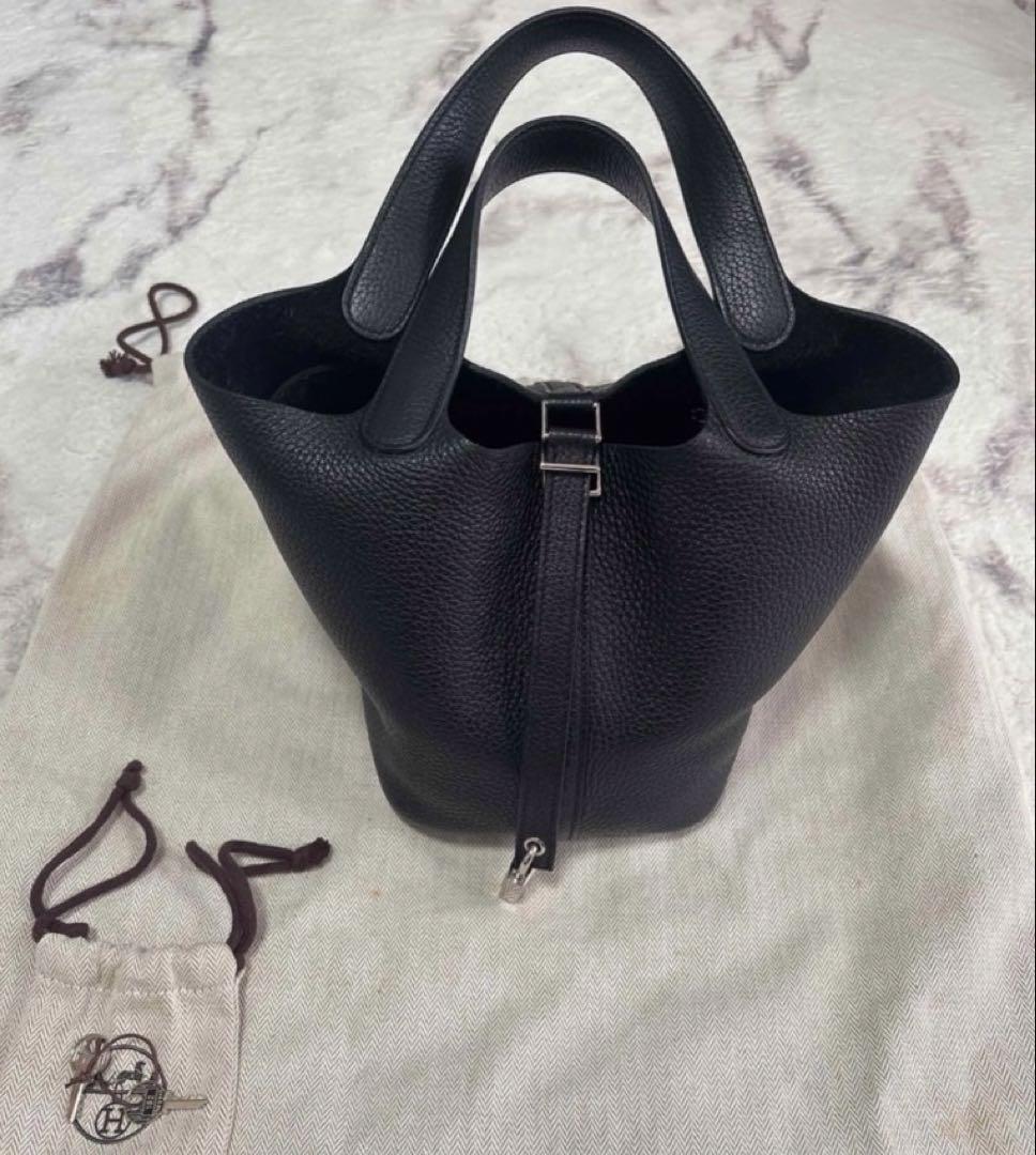 エルメス　ピコタンロックPM ノワール　Sliver金具 Y刻印　美品