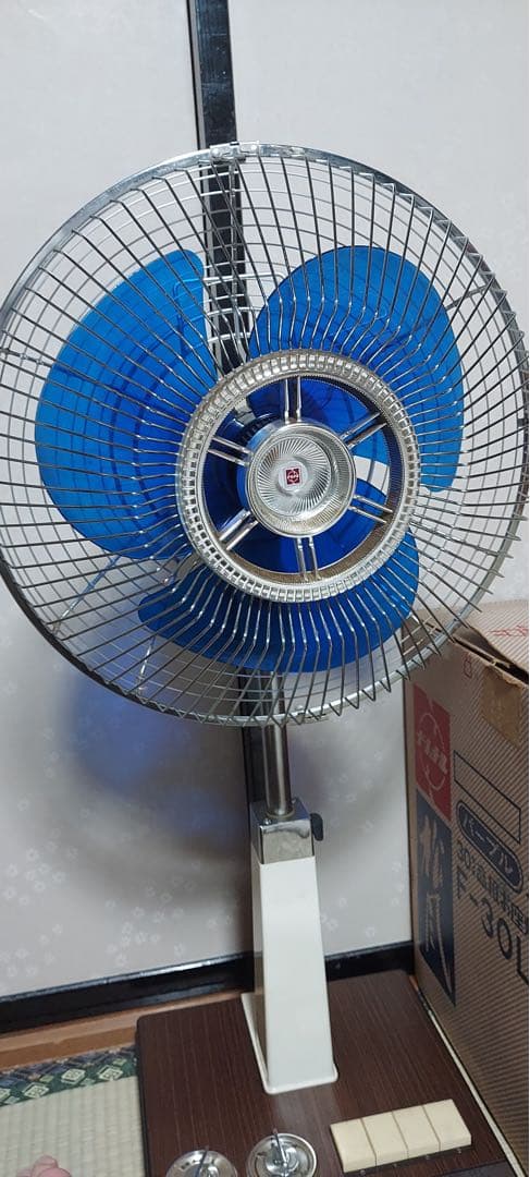 箱付　動作確認済　ナショナル　高級お座敷扇　松風　F-30LZ 木目　扇風機