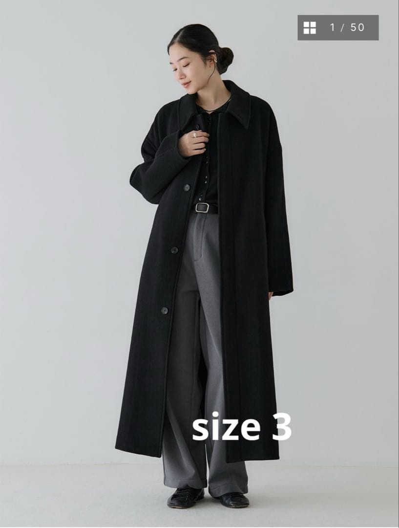 crewre リバーロングステンカラーコート