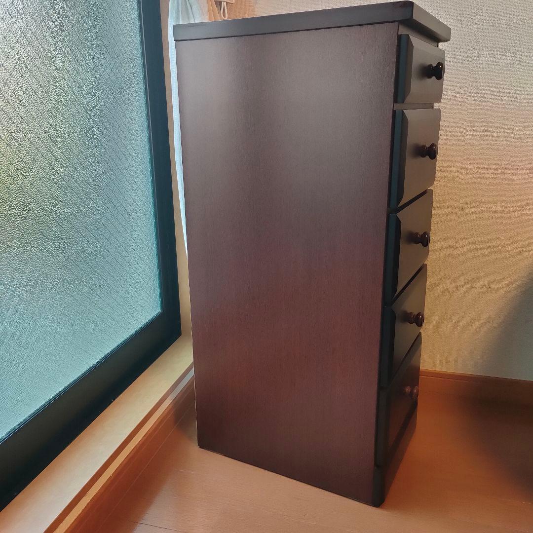 5段チェスト　日本民芸　高級感 幅31奥行き42高さ86センチ　レトロ　昭和