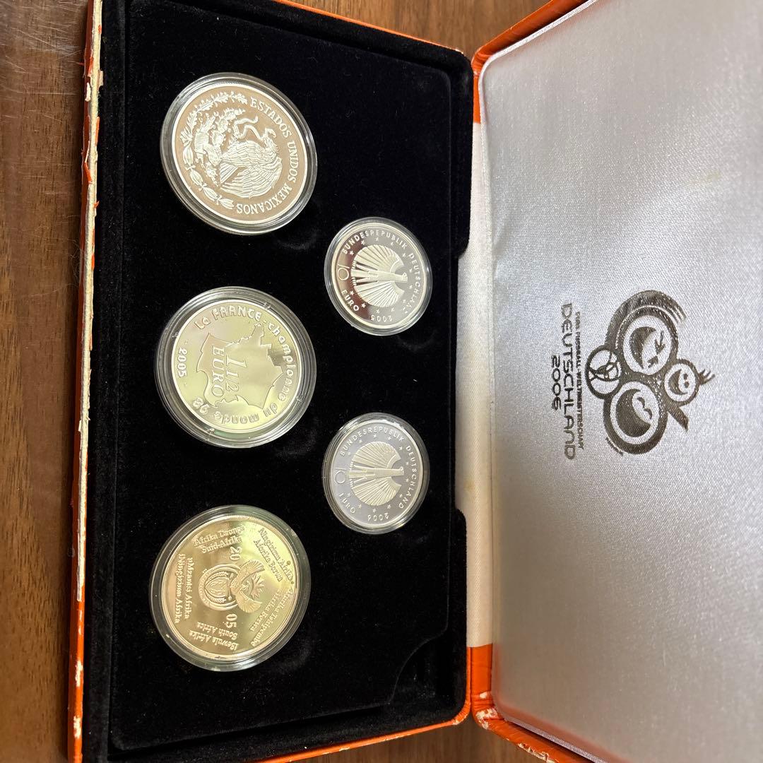 2006年 W杯ドイツ大会 公式記念銀貨セット【純銀含・5枚・重量122.9g】