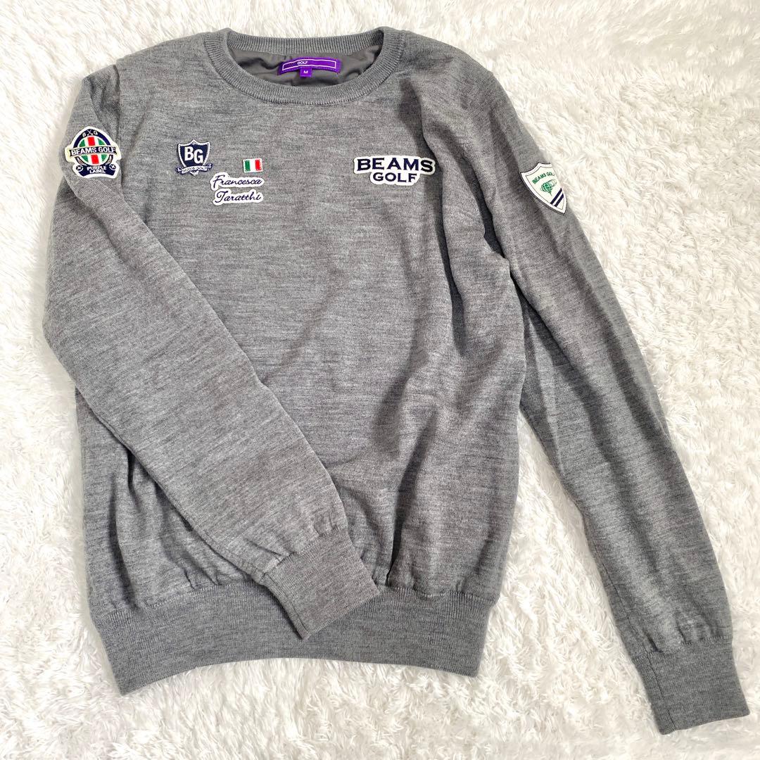ビームスゴルフ　レディース　タラッティ 裏付き ニット　セーター　グレー　M