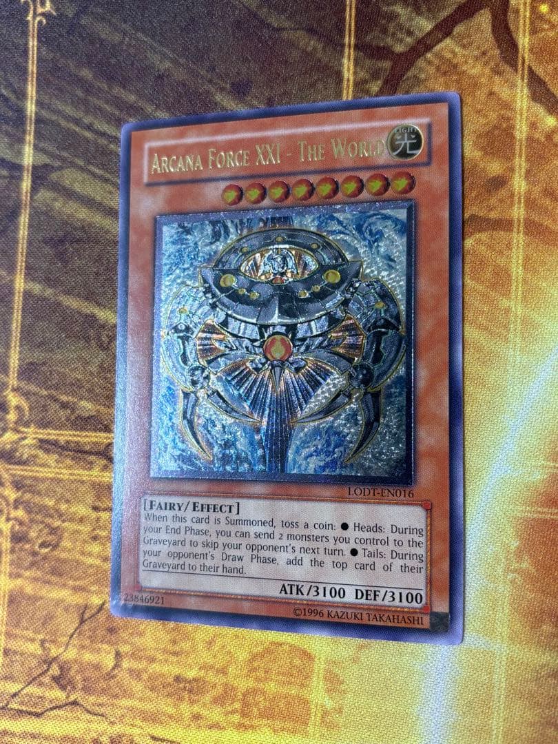 遊戯王 アルカナフォースⅩⅩⅠ THE WORLD 英語版 レリーフ アンリミ