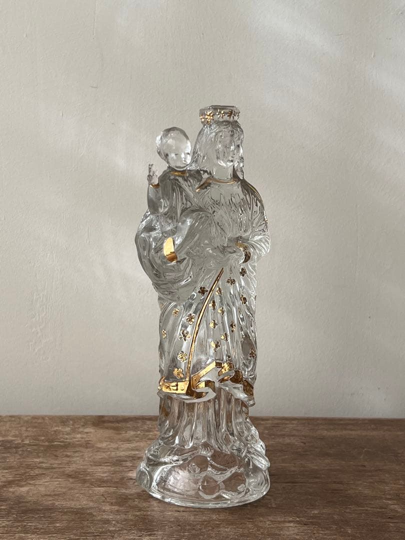 ガラス 聖母子像 マリア像