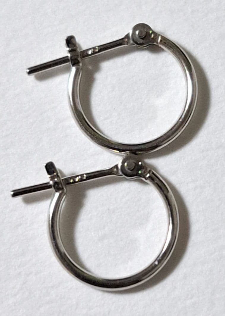 14金 フープピアス k14WG