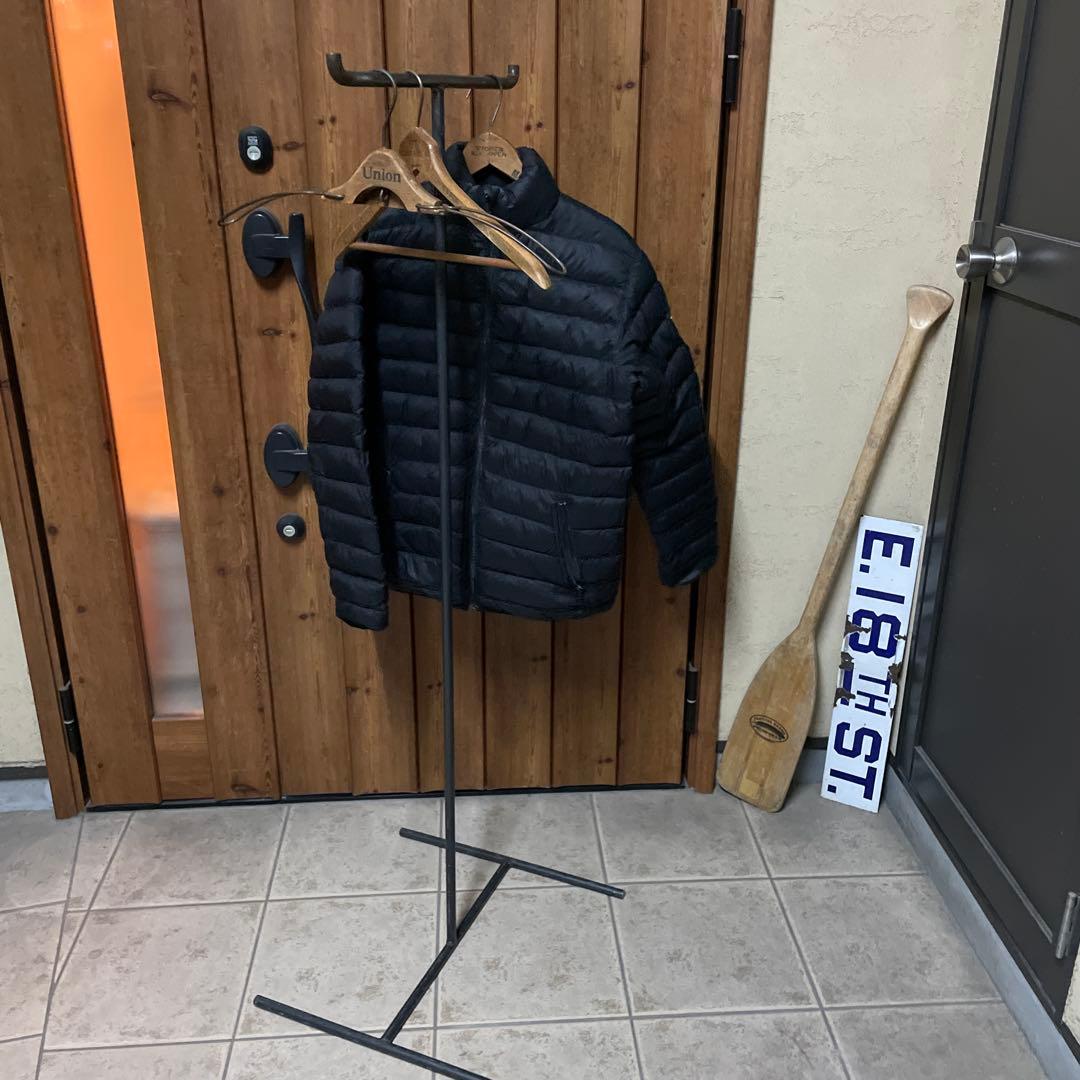 インダストリアル アイアン T字ハンガーラック シャビー 店舗什器 黒