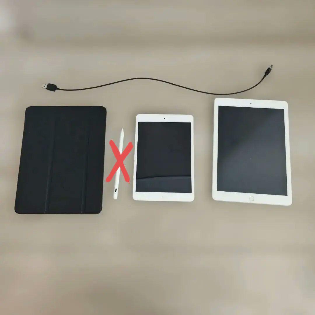 本体ipad第6世代＋ipadmini2＋USBケーブル＋ipad第6世代カバー