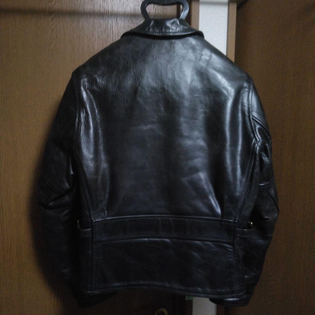 AERO LEATHER ライダースジャケットハーフベルト ホースハイド 34