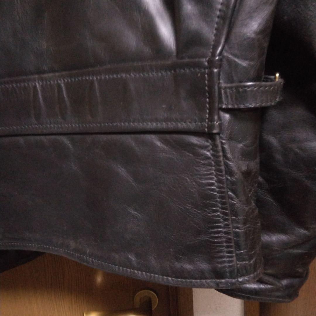 AERO LEATHER ライダースジャケットハーフベルト ホースハイド 34